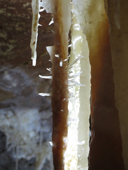 stalactite with crystals
